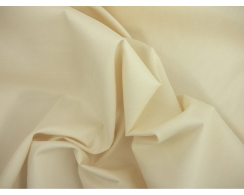 Plain Cotton Poplin Fabric -  Cream